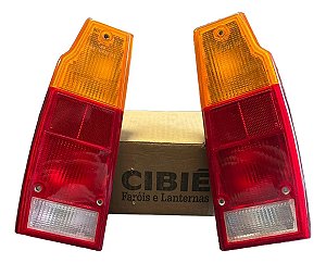 Par Lanterna Traseira Parati 87 / 96 Original Cibié Logo Vw Ambos Lados Tricolor