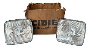 Par Farol Gm Chevette Marajó 80 81 82 Bi-iodo Cibié Original Ambos Lados