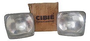 Par Farol Gm Chevette 80/82 Original Cibié Assimétrico Novo  Direito