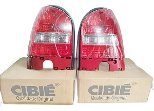 Par Lanterna Traseira Gol G3 Trend Gti 99/05 Original Cibie Esquerdo Bicolor Borda Preta