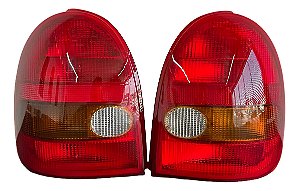 Par Lanterna Traseira Corsa 96/99 2p Original Carto Ambos Lados Tricolor