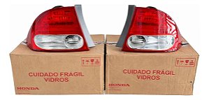 Par Lanterna Traseira New Civic 2007 Á 2011 Original Honda Ambos Lados Original