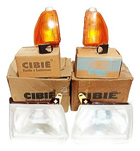 Kit Farol Setas Piscas Ford Escort Xr3 L Gl 84/86 Cibié Zero Esquerdo