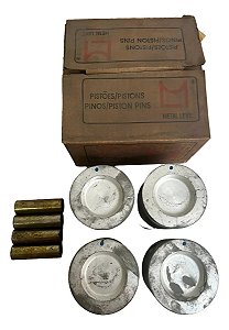 Jogo Pistao Fusca Kombi Brasilia 1600 Alc. Metal Leve 1,00