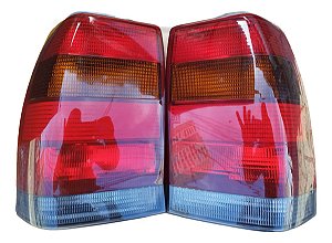 Par Lanterna Traseira Ômega Original Carto Gm Ambos Lados Tricolor Fumê