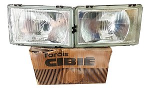 Par Farol Vw Gol 87 / 90 Cibié Original Curto 22cm Zero Direito