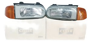 Par Farol Gol G2 Original Cibié 95 / 99 Máscara Cinza C/seta Direito
