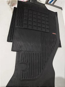 Jogo Tapete Borracha Vw Fusca Original Borcol Raro Novo Zero Preto