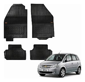 Jogo Tapete Borracha Gm Meriva Original Borcol Interlagos Preto