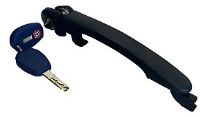 Maçaneta Externa Ld C/c Chave E Trava Universal 60886 Preto Dianteira