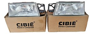 Par Farol Preto Fiat Tempra 1991 À 1995 Original Cibié Ambos Lados