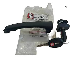 Maçaneta Porta Direira C/chave Fiat Palio Siena 70904 Preto Dianteira
