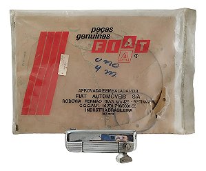 Maçaneta Cromada Completa Com Chave Fiat 147 Branco