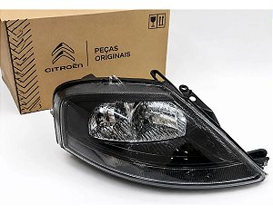 Farol Direito Citroën C3 2013/2017 Original Máscara Negra Direito/passageiro