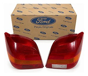 Par Lanternas Traseiras Ford Fiesta Mk3 Europeu Original Ambos Lados Tricolor