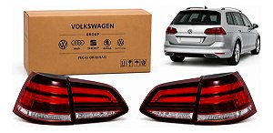 Lanternas Traseiras Golf Variant 18/21 Original Vw Led Ambos Lados Bicolor