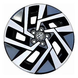 Roda Aro 16 Original Vw Polo Virtus Tsi 5u0601025ab Et39 Diamantado Com Fundo Preto