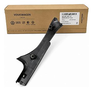 Acabamento Soleira Porta Traseira Spacefox 11/14 Original Vw Preto
