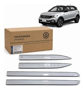 Friso Lateral T-cross Cinza Ascot Original Vw 2020 A 2026 Cinza
