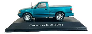 Miniatura Chevrolet S10 1995 Escala 1:43 Colecionável Azul-aço