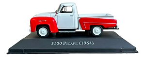 Miniatura Chevrolet 3100 Picape 1964 Escala 1:43 Branco