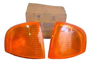 Par Lanterna Pisca Dianteira Vw Gol G2 1995 Âmbar Arteb Âmbar