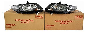 Par Faróis Honda City 2009 2014 Original Genuíno Ambos Lados