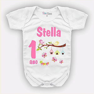 Body Bebê Personalizado Jardim Encantado
