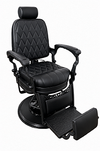 Cadeira de Barbeiro Profissional Londres Capitonê Reclinável Paragon Brasil