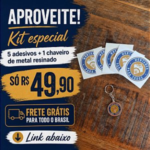 Kit com 5 adesivos + chaveiro (Frete grátis)