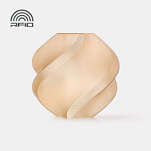 FILAMENTO PETG TRANSLUCIDO MARROM C/ CARRETEL REUTILIZAVEL 1KG 1.75MM BAMBULAB