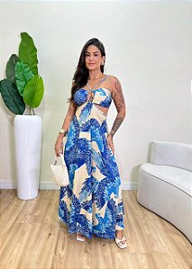 Vestido Passaro azul