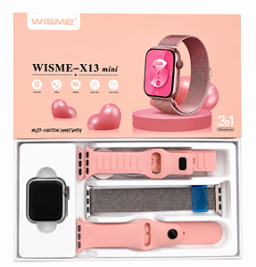 Kit 3 Pulseiras X13 Mini Wisme | prata