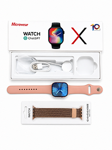 Smartwatch W10 Microwear | Dourado | Responde WhatsApp