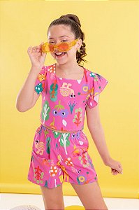 Conjunto Sami Rosa Flores