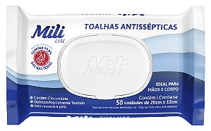 TOALHAS UMEDECIDAS ANTISSEPTICAS 50 UND