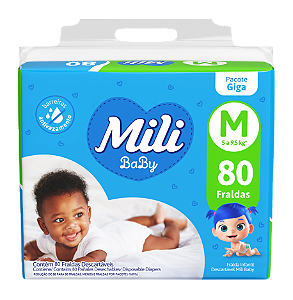 FRALDA MILI BABY GIGA M 80 UND