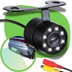 Câmera De Ré Automotiva HD 8 Leds Visão Noturna Universal