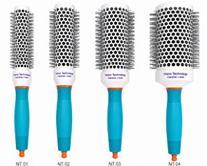 ESCOVA NANO TECNOLOGY CERÂMICA + ION AZUL / LARANJA