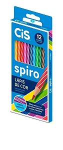 Lápis de Cor Cis Spiro 12 Cores Corpo Listrado