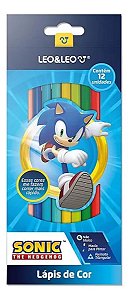 Lápis de Cor Sonic 12 Cores Leo&Leo