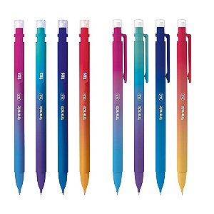 Lapiseira Trendz 0.5mm Tris com corpo degradê - Unidade