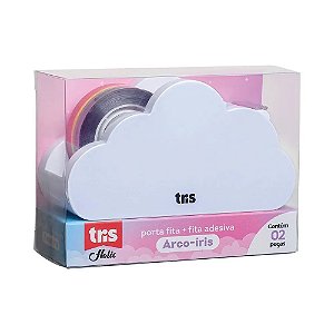 Porta Fita Tris Holic Dreamy Plástico Nuvem