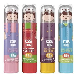 Cola Bastão Glitter CIS Fun 15g Colorida