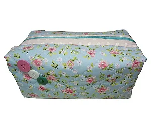 Necessaire Box Tamanho Médio de Tecido Floral