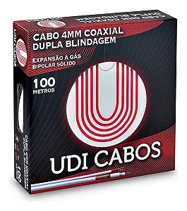 Cabo Coaxial 4mm dupla blindagem UDI 100 metros