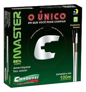 Cabo master 85% malha 4mm bipolar flex celular