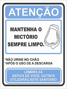 Placa Banheiro Mictório