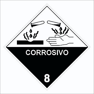 Placa Produto Corrosivo para Veículos