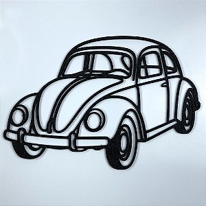 Quadro Decorativo Fusca Clássico em Impressão 3D – Arte Automotiva de Parede Alto Detalhe, Decoração Retrô, Quarto Gamer